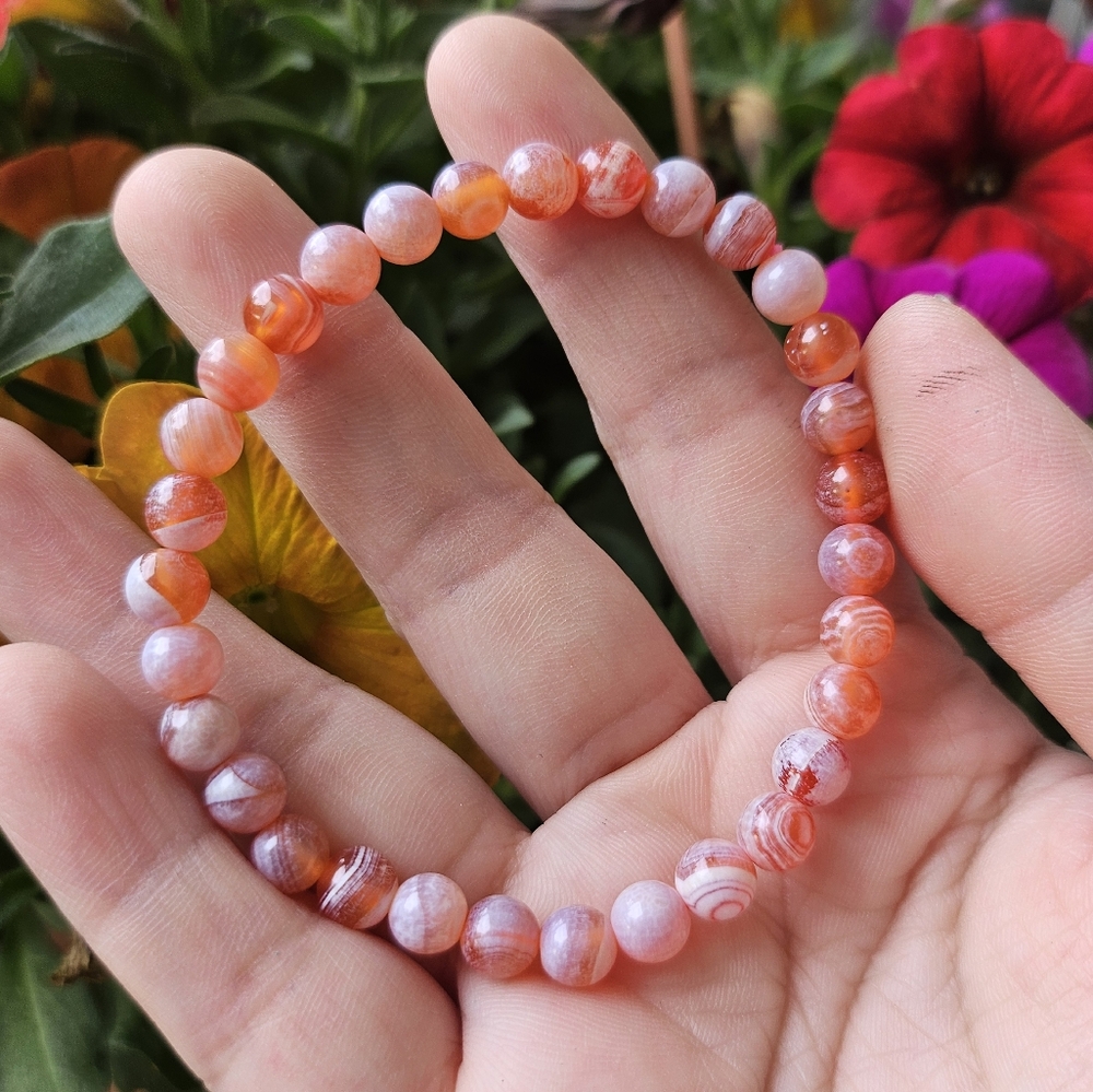 6mm medicine agate bracelet